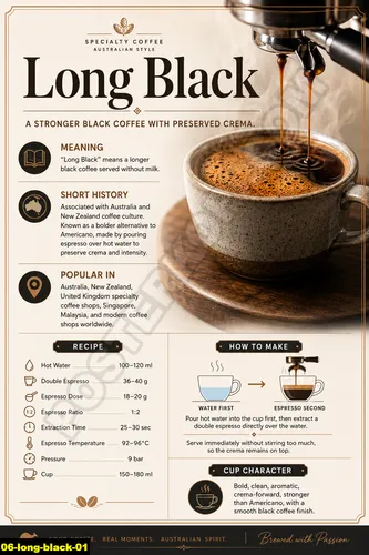 Contoh poster kopi simple long black