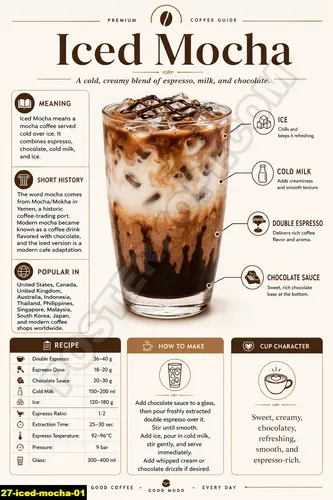 Poster kopi good day inspirasi iced mocha