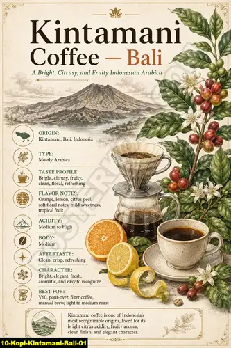 Kopi poster Kintamani Bali untuk dekorasi
