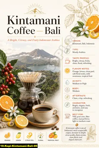 Desain poster kopi Kintamani Bali