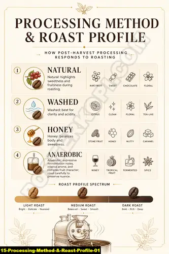 Poster roast profile untuk kualitas kopi